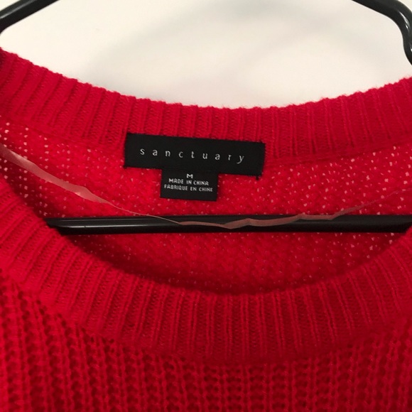 Sanctuary Bright Red Sweater - Picture 2 of 3
